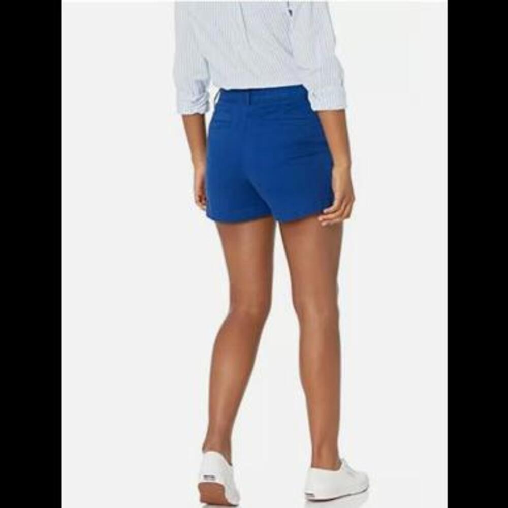 NWT Mid-Rise Slim-Fit 3.5 Inch Inseam Chino Style Short, BLUE Size 14 - Picture 2 of 3